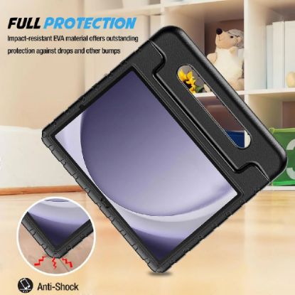 Picture of USP Samsung Galaxy Tab A9+ (11') Kid Friendly Case Black - Shockproof, Raised Edges, 180° Rotation, Portable & Lightweight, Perfect for Kid