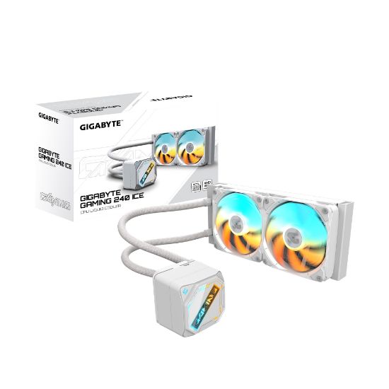 Picture of GIGABYTE GAMING 240 ICE all-in-one liquid cooler, Intel 1851 / 1700 / 115X / 1200, AMD AM5 / AM4, Color ICE