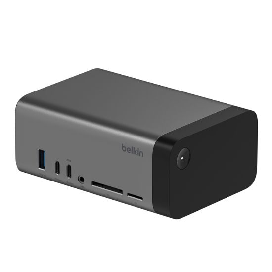 Picture of Belkin Connect USB-C 11-in-1 Pro GaN Docking Station - Grey (INC020auSGY), 150W PD, Support upto 3 External Monitors, Support 10GBPS, 2 Years Warranty