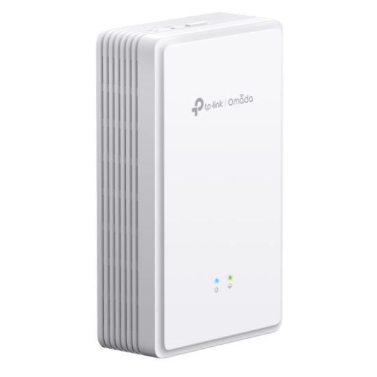 Picture of TP-Link EAP615GP-Wall Omada AX1800 Wi-Fi 6 Wall Plate GPON Access Point, 574Mbps at  2.4 GHz + 1201 Mbps at 5 GHz, AC Power, 4×Internal Antennas, MU-M