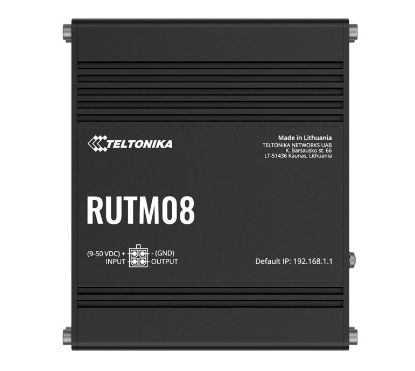 Picture of Teltonika RUTM08 Industrial Wired Router, 4 Gigabit RJ45 Ports,128 tag/port-based VLANs, PSU included