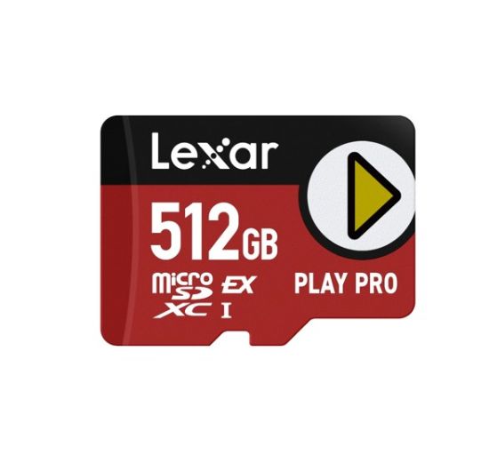 Picture of Lexar PLAY PRO microSDXC™ Express Card 512GB, microSDXC, high performance, microSD Express, up to 900MB/s read and 600MB/s write