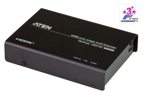 Picture of Aten HDMI HDBaseT Receiver, supports up to 4096 x 2160 @ 30 Hz (4:4:4) @ 70m (Cat 5e/6) and 100m (Cat 6A)