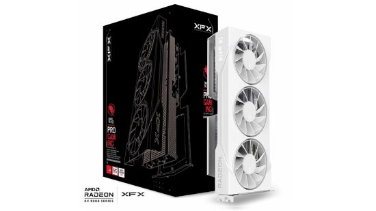 Picture of XFX Swift AMD Radeon RX 9060XT OC White Triple Fan Gaming Edition with 16GB GDDR6 HDMI 2xDP, AMD RDNA™ 4 (RX-96TS316W7)