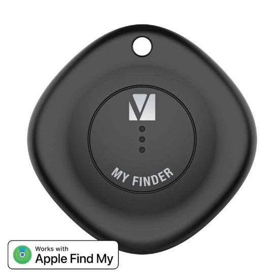 Picture of Verbatim Bluetooth Tracker My Finder Black,  IP66, IOS Iphone, Ipad, Macbook, Long Life, Pets, Kid, Luggage, Backpack Apple Find My Retail Pack 66840