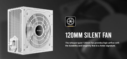 Picture of Antec CSK750DC White 80+ Bronze 4x PCIE 5.1, Continuous Power, DC to DC, Flat Cables. CircuitShield, Thermal,Reliable Value Power Supply 5yrs wty