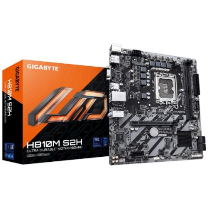 Picture of Gigabyte H810M S2H  Intel LGA 1851 ATX Motherboard, 2x DDR5 ~128GB, 1x PCI-E x16, 1x PCI-E x1, 1x M.2, 4x SATA, 3x USB 3.2, 3x USB 2.0