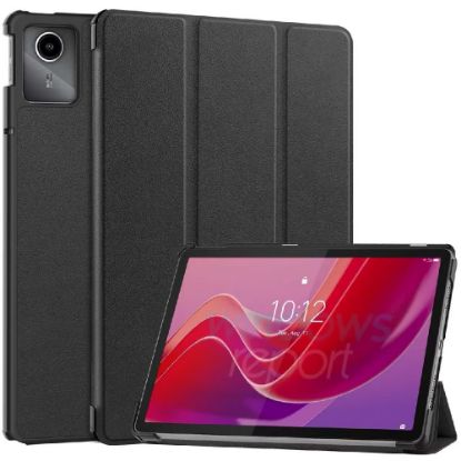 Picture of USP Lenovo Tab M11 Folio Case - Black - Tri-Fold Stand, Magnetic Front Cover, Slim Foil Case
