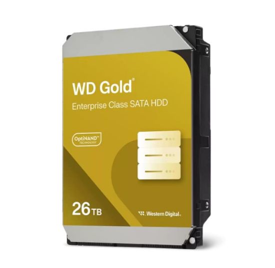 Picture of Western Digital WD Gold Enterprise Class SATA HDD - 26TB 3.5' SATA 6Gb/s 7200RPM 512MB 291MB/s 5yrs warranty