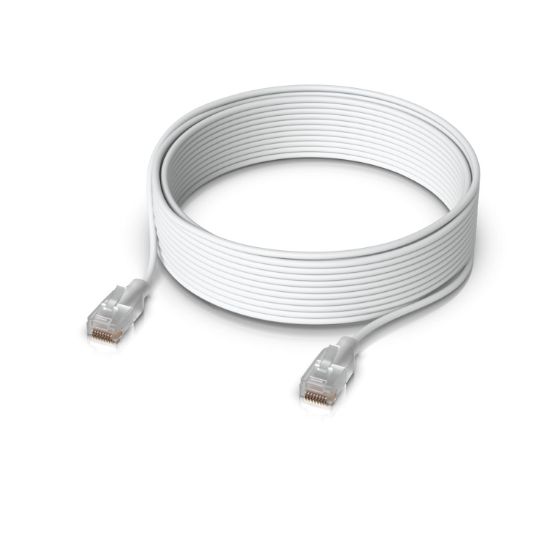 Picture of Ubiquiti UniFi Etherlighting Patch Cable, Length 15m, White, Nano-Thin Patch Cable With 10 GbE Support, Designed To Showcase Etherlighting Effects.
