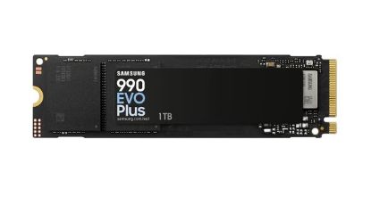Picture of Samsung 990 EVO Plus 1TB PCIe Gen5 NVMe SSD 7150MB/s 6300MB/s R/W 850K/1350K IOPS 600TBW 1.5M hrs V-NAND TLC AES 256-bit Encryption 5yr wty