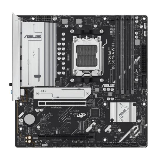 Picture of ASUS AMD B850M PRIME B850M-A WIFI-CSM (AM5) mATX Motherboard 4xDDR5, Max 256GB, 1 x PCIe 5.0 x16 slot, 4 x SATA