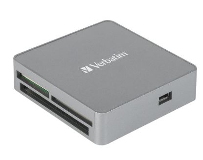 Picture of Verbatim USB 2.0 All- in-1 Card Reader / Hub including SD, SDHC, SDXC, microSD, microSDHC, microSDXC, CF-1, Memory Stick, and MS-Pro Duo