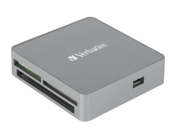 Picture of Verbatim USB 2.0 All- in-1 Card Reader / Hub including SD, SDHC, SDXC, microSD, microSDHC, microSDXC, CF-1, Memory Stick, and MS-Pro Duo