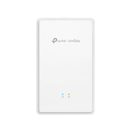 Picture of TP-Link EAP625GP-Wall Omada AX1800 Wi-Fi 6 Wall Plate GPON Access Point, 574Mbps at  2.4 GHz + 1201 Mbps at 5 GHz, AC Power, Poe Out,4×Internal Antenn