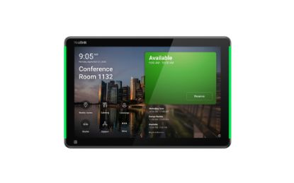 Picture of Yealink RoomPanel Plus E2- Black Android 13 OS Touch Screen Scheduler 10.1-inch multifunctional meeting room schedule panel Anit-fingerprint Coating