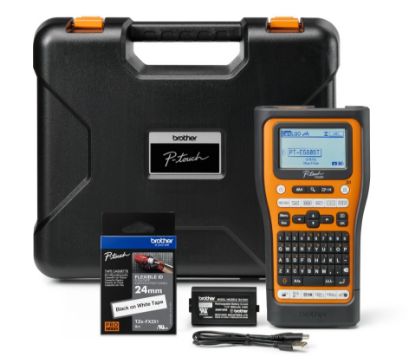 Picture of Brother PT-E560BTVP Industrial Handheld Label Printer  - 3 Year Warranty, included Carry case, Rechargeable Li-Ion battery,1xTZE-FX241 and USB-A Cable