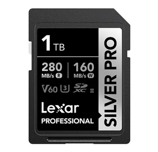 Picture of Lexar Professional SILVER PRO 1TB SDXC™ UHS-II Card 1TB—C10,  UHS-II(U3), V60,  Silver Pro, up to 280MB/s read, 160MB/s write
