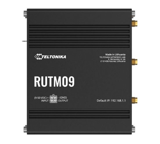 Picture of Teltonika RUTM09 wireless 4G LTE, 2 SIM cards, 4 x RJ45 ports, 10/100/1000 Mbps, PSU included