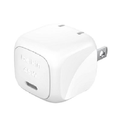 Picture of Belkin BoostCharge Compact 45W USB-C PD 3.1 Wall Charger - White (WCA013auWH), Dynamic Power,Safe & Efficient, Compact & Travel-Ready,2 Years Warranty