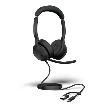 Picture of Jabra Evolve2 50, USB C/A UC Stereo Headset, Bluetooth®, 4 microphones, Active Noise Cancellation, Busylight, Call management, Air Comfort technology