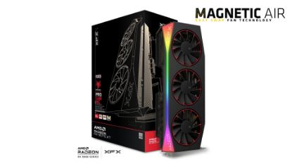 Picture of XFX Mercury AMD Radeon RX 9070XT OC Magnetic Air Edition with RGB 16GB GDDR6, HDMI 3xDP, AMD RDNA™ 4 (97TMARGB9)