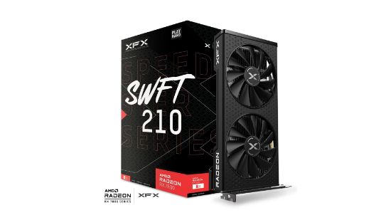 Picture of XFX Speedster SWFT210 AMD Radeon RX 7600 Core Gaming Graphics Card with 8GB GDDR6 HDMI 3xDP, AMD RDNA™ 3  (RX-76PSWFTFY)