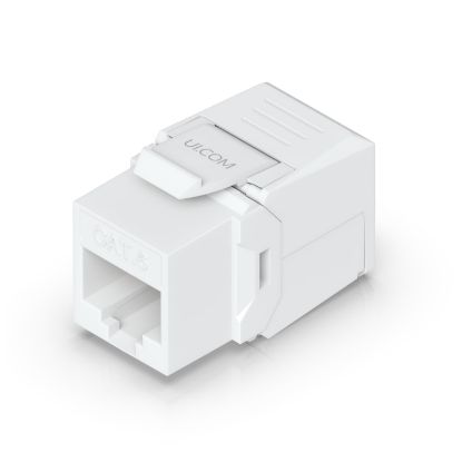 Picture of Ubiquiti Cat6 Keystone Jack, 12-Pack, White, Toolless Keystone For Terminating A Cat6 Ethernet Jack Without The Use Of A Punch-Down Or Crimping Tool
