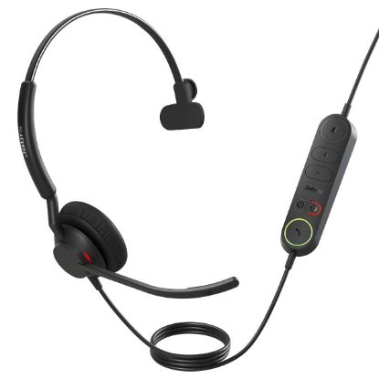 Picture of Jabra Engage 40 (Inline Link) UC Mono USB-C/A Corded Headsets, Lightweight & sturdy, Double the mic, Busylight, Hearing Protection Audio Quality