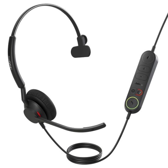 Picture of Jabra Engage 40 (Inline Link) UC Mono USB-C/A Corded Headsets, Lightweight & sturdy, Double the mic, Busylight, Hearing Protection Audio Quality