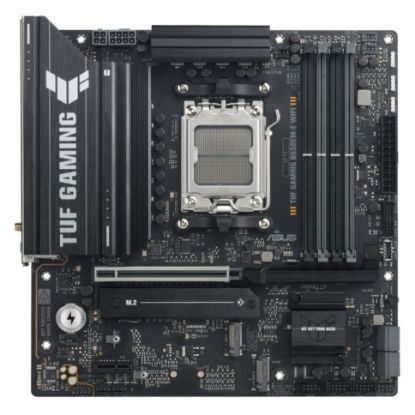 Picture of ASUS AMD B650EM TUF GAMING B650EM-E WIFI (AM5) Micro-ATX Motherboard  4x DDR5 256GB, 1x PCIe 4.0 x16 slot, 3 x M.2 slots, 4 x SATA, Wi-Fi 6