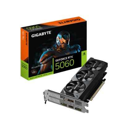 Picture of Gigabyte GeForce RTX™ 5060 OC Low Profile 8G, 2512 MHz, CUDA 3840, 28 Gbps, GDDR7, 128 bit, PCI-E 5.0, PSU 450W, DisplayPort 1.4a *1 HDMI 2.1b x1