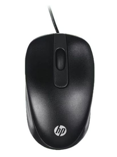 Picture of HP USB Wired USB-A Travel Mouse 1000 dpi 3xbutton Multi-OS Windows 7/8/10/11 Chrome OS Android Black 1YR WTY