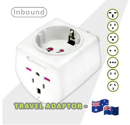 Picture of Sansai Universal Travel Adaptor 10A 240V 2400W 50Hz compatible for UK/USA/China/Japan/Italy and more other countries travel in Australia & New Zealand