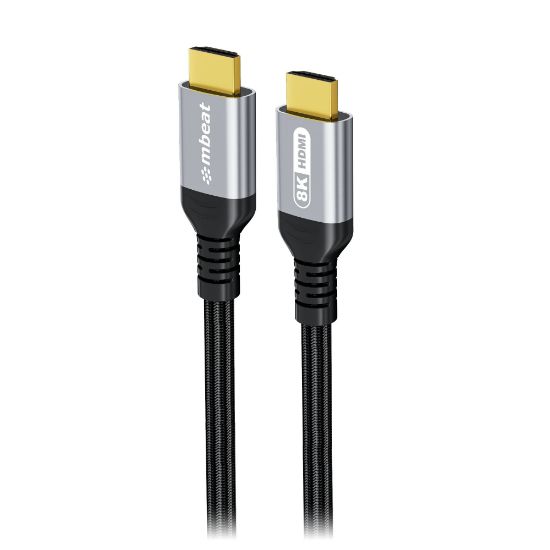 Picture of mbeat Tough Link 1.5m Certified 8K HDMI Cable - Space Grey  HDMI 2.1 (male) to HDMI 2.1 (male) 50cm × 2.02cm × 1.13cm