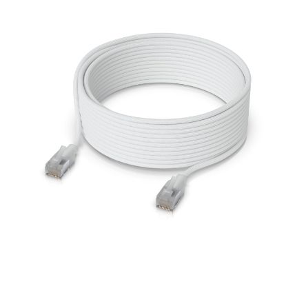 Picture of Ubiquiti UniFi Premium Patch Cable, 15M, White, Ultra-thin Braided Patch Cable, Designed And Optimized For 10 GbE Networking.