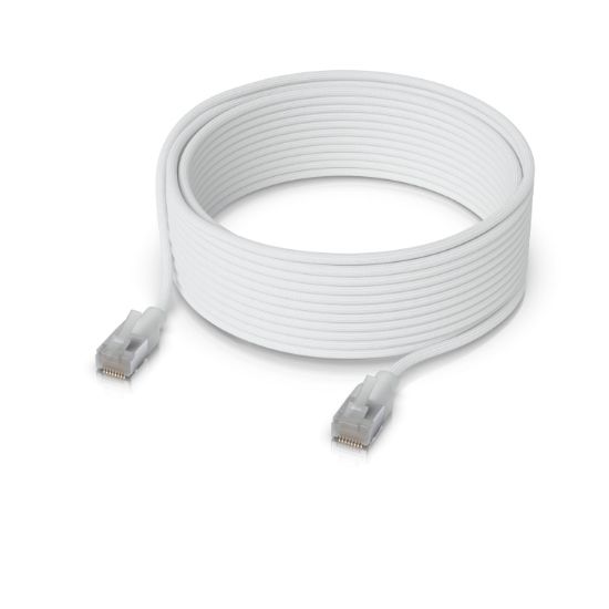 Picture of Ubiquiti UniFi Premium Patch Cable, 15M, White, Ultra-thin Braided Patch Cable, Designed And Optimized For 10 GbE Networking.