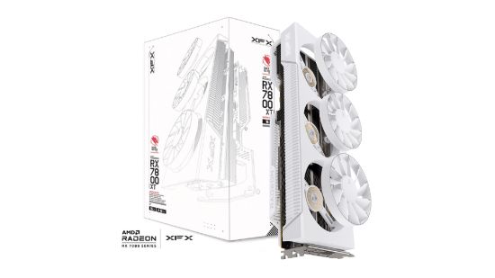 Picture of XFX Mercury AMD Radeon RX 9070XT OC White Magnetic Air Edition with RGB 16GB GDDR6 HDMI 3xDP, AMD RDNA™ 4 (RX-97TMARGW9)