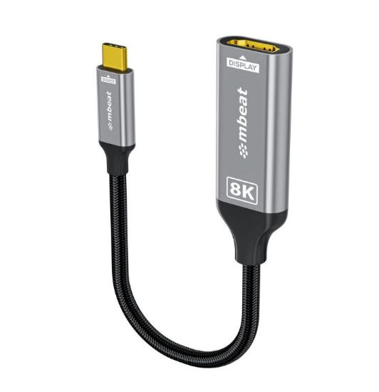 Picture of mbeat Tough Link 8K USB-C to HDMI Adapter - Space Grey Up to 48Gbps (HDMI 2.1) Up to 8K (7680 x 4320) @60Hz