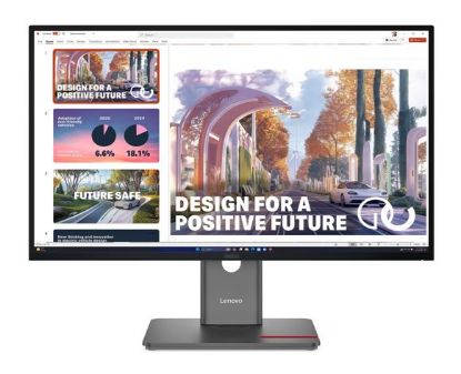 Picture of LENOVO ThinkVision P27QD-40 27' QHD pixels Monitor IPS 2560x1440 16:9 Height Adjustable Tilt Swivel Anti-GlarE DP HDMI USB-C Hub RJ45 LAN Black 3YR