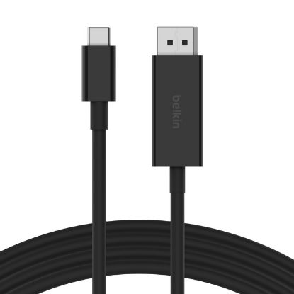 Picture of Belkin Connect USB-C to DisplayPort 1.4 Cable 2M - Black (AVC014BT2MBK), 32.4 Gbps Bandwidth, Supports 8K@60Hz & 4K@144Hz, 2 Years Warranty