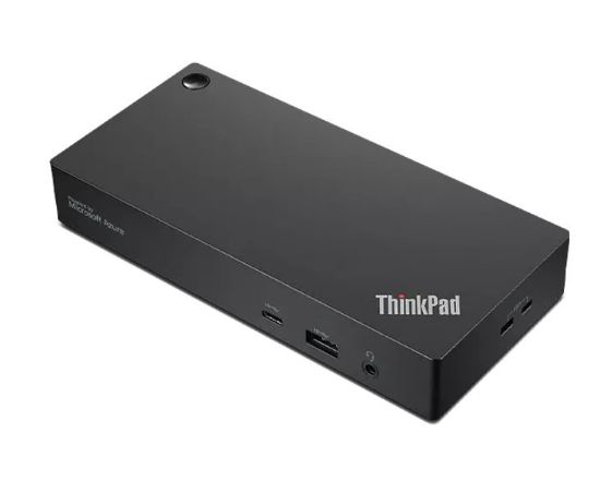 Picture of Lenovo ThinkPad Universal USB-C Smart Dock 100W Power Delivery 4K Triple Displays 2xDP HDMI 5xUSB-A USB-C Audio GbE w Microsoft Azure Sphere 135W AC