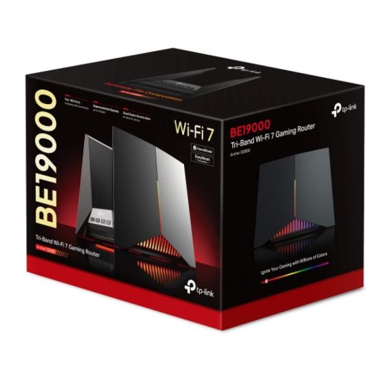Picture of TP-Link Archer GE800 BE19000 Tri-Band Wi-Fi 7 Gaming Router (WIFI7) 1376 Mbps at 2.4 GHz + 5760 Mbps at 5 GHz + 11520 Mbps at 6 GHz, 8× Internal Anten