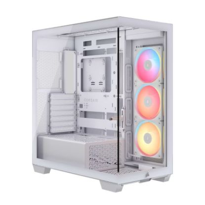 Picture of Corsair 3500X LX-R RGB iCUE LINK Mid-Tower PC Case - White, E-ATX, Side 360mm Rad, Glass Panels, USB-C, RS ARGB Fans, 425mm GPU, iCUE LINK Ready