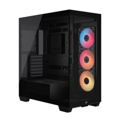 Picture of Corsair 3500X RS-R ARGB Mid-Tower PC Case - Black, E-ATX Support, Side 360mm Rad, Tempered Glass, USB-C, 2x SSD, 2x HDD, 425mm GPU, RS ARGB Fans
