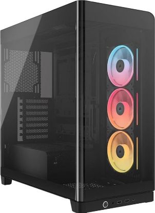 Picture of Corsair FRAME 4500X LX-R RGB LINK Panoramic Glass Mid-Tower PC Case Black: up to 460mm GPU, 360mm radiators, rich I/O, and versatile fan/rad mounts