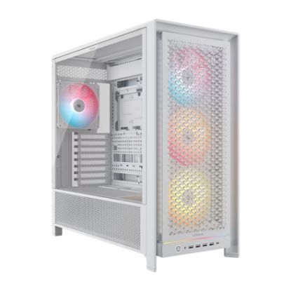 Picture of Corsair FRAME 5000D RS ARGB High-Airflow Mid-Tower PC Case - White, ATX, 450mm GPU, 175mm CPU cooler, 360mm rad, 4x RS140 ARGB, 1x USB-C 3.2