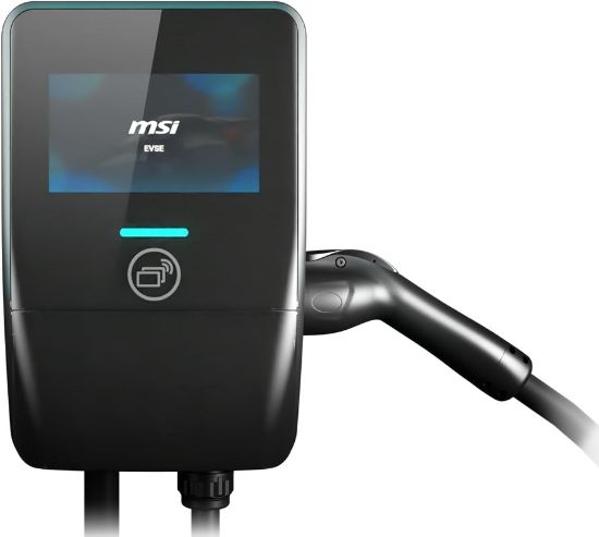 Picture of MSI Smart EV Charger EV Premium V2, Single Phase 32A, 7.4KW ,5M Type 2 Charging gun,  7' IPS,  IP55 (Charger) / IP67 (charging gun)