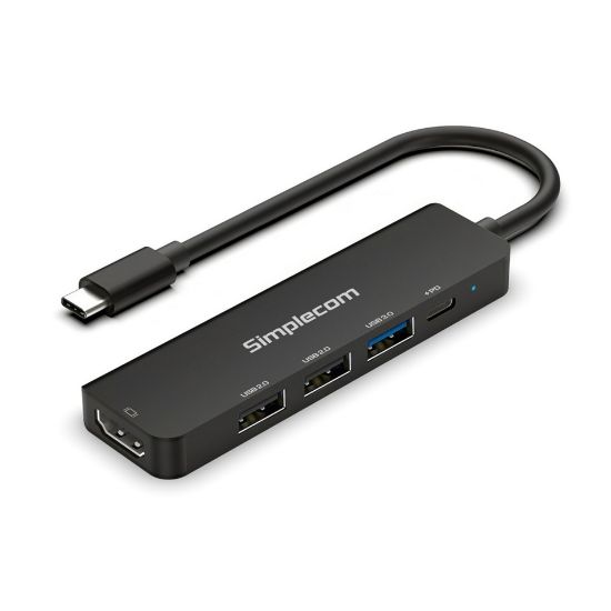 Picture of Simplecom CHT550 USB-C 5-in-1 Multiport Docking Station with USB Hub PD HDMI 2.0 4K@60Hz