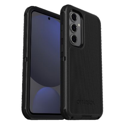 Picture of OtterBox Defender Samsung Galaxy S24 FE 5G (6.7') Case Black - (77-97095), DROP+ 7X Military Standard, Multi-Layer, Port Covers, 7 Years Warranty